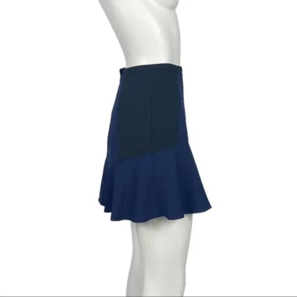 H&M Color Block Skirt Blue/Black Size 4 - Picture 2 of 3